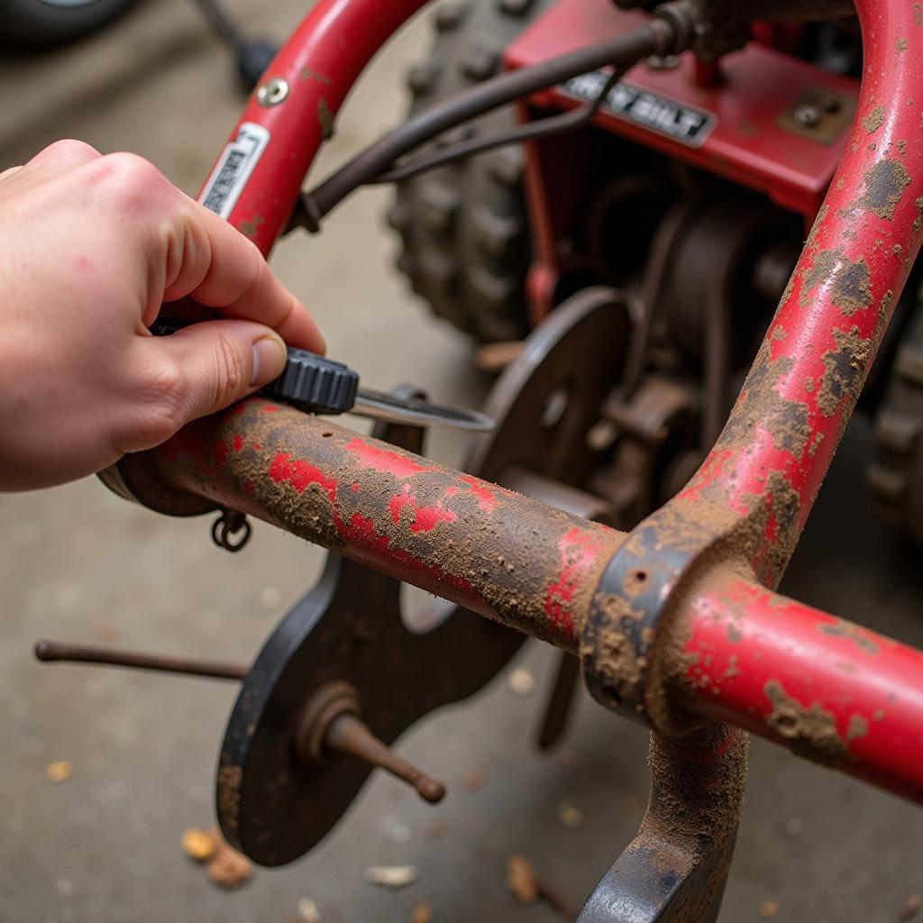 Inspecting a Used Troy Bilt Horse Tiller