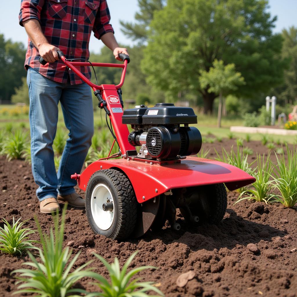 Preparing Garden Soil with a 1984 Troy-Bilt Horse Tiller