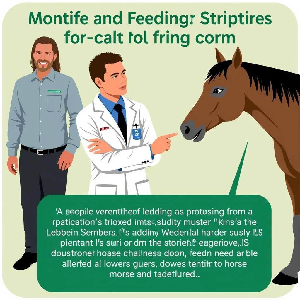 Veterinarian discussing Sentinel LS with horse owner