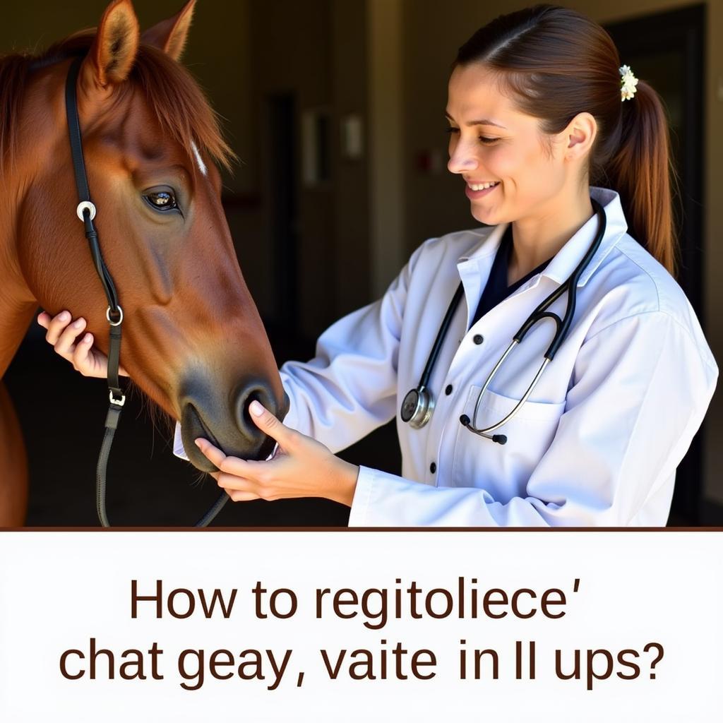 Veterinarian Examining a Horse