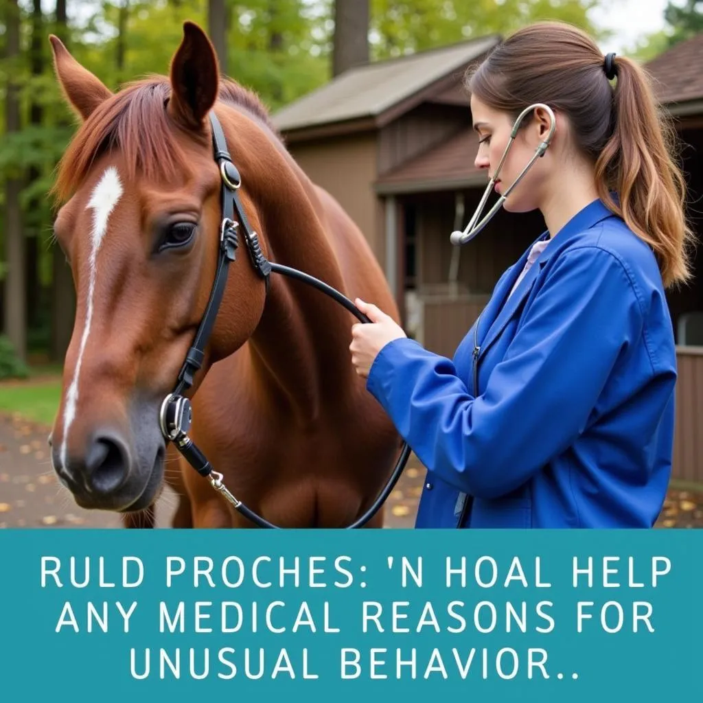 Veterinarian Examining a Horse