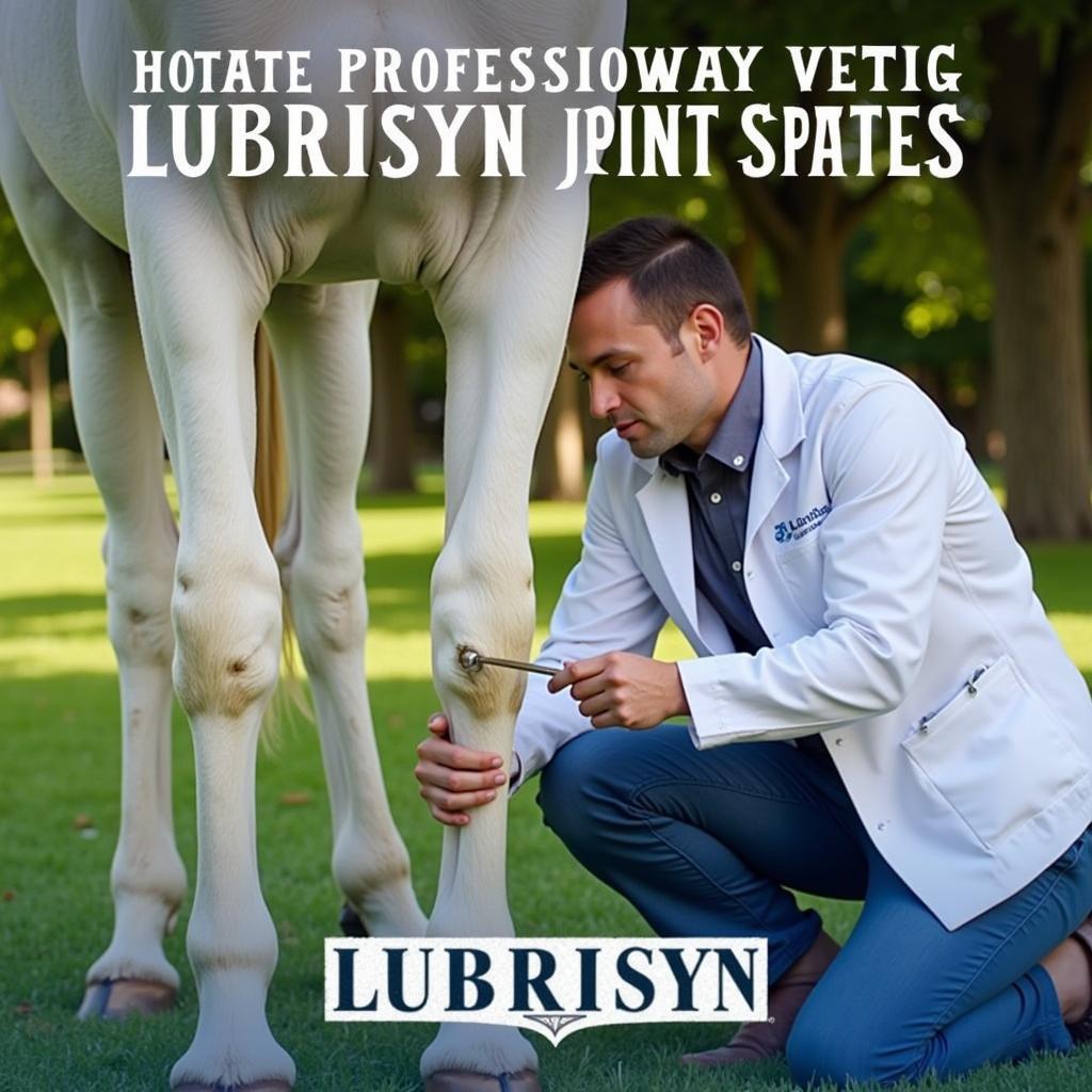 Veterinarian conducting a horse leg exam