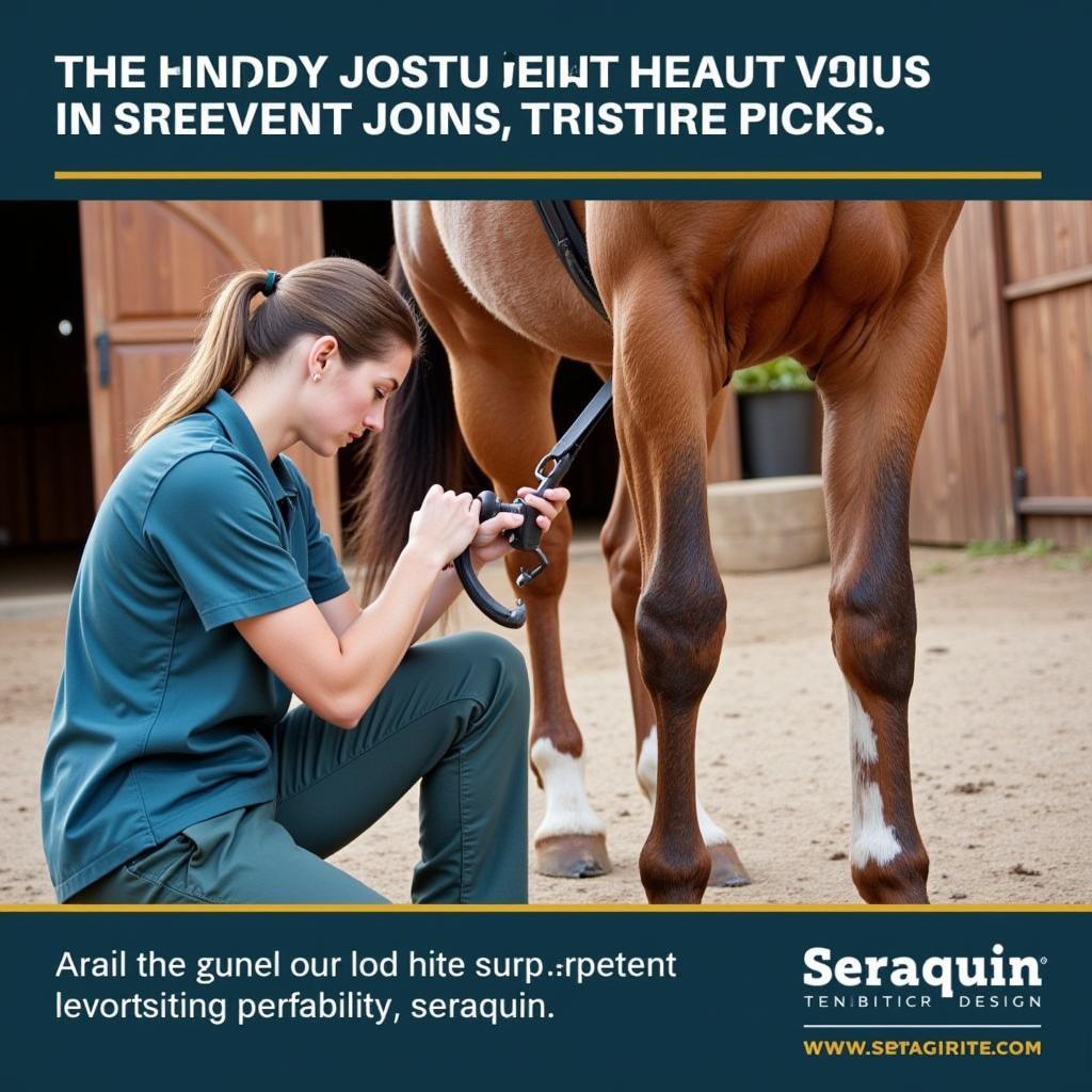 Veterinarian Examining Horse Leg