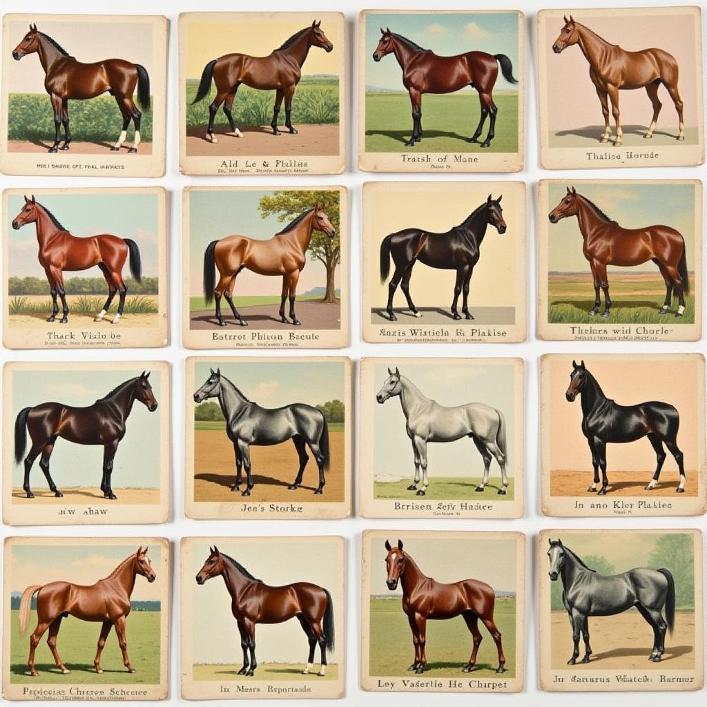 Vintage Horse Trading Cards Collection