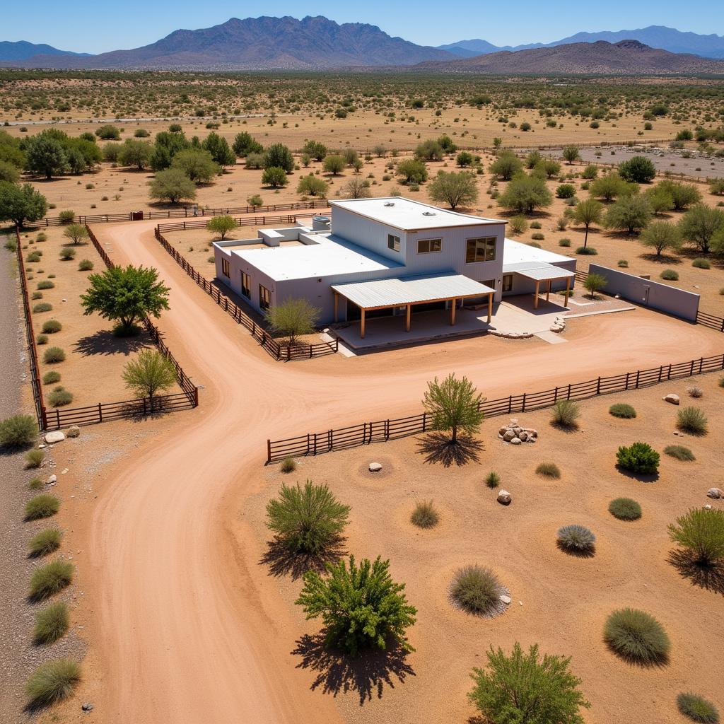 Aerial View of a Horse Property in Waddell, AZ