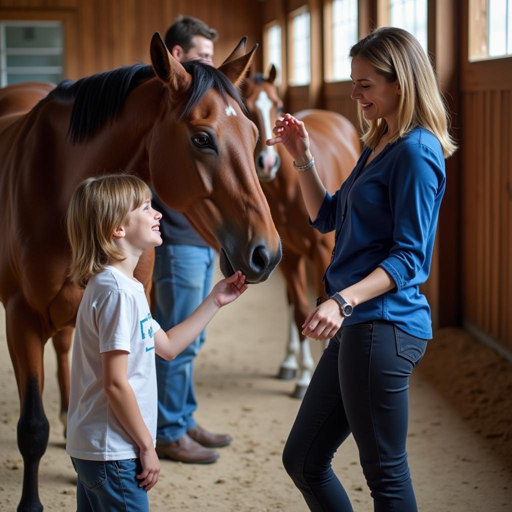 Walk on horse therapy for children with autism