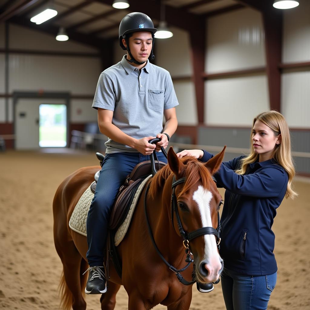 Walk on horse therapy mounted exercises