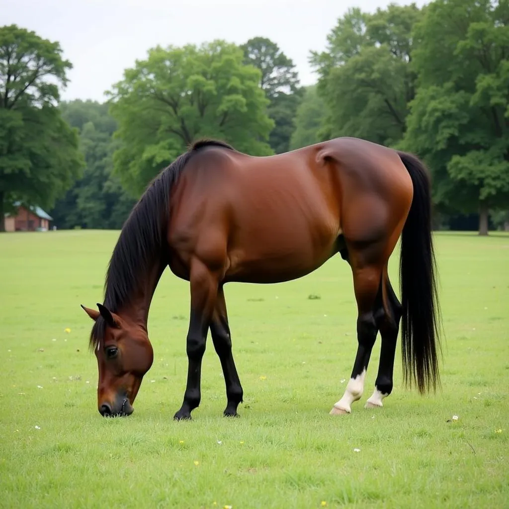 Walking horse in a pasture in Kentucky