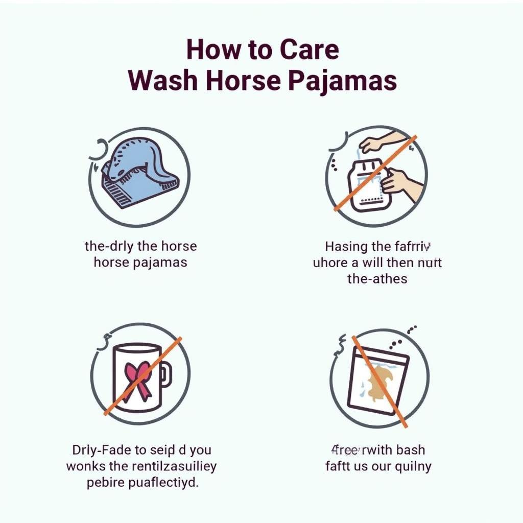 Washing instructions for horse pajamas