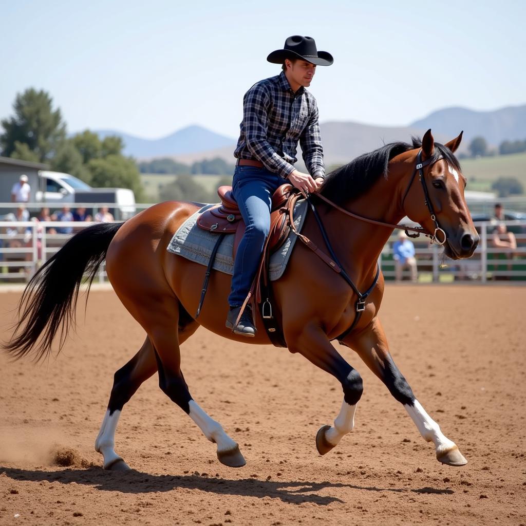 Western Horse Ridden in a Curb Bit