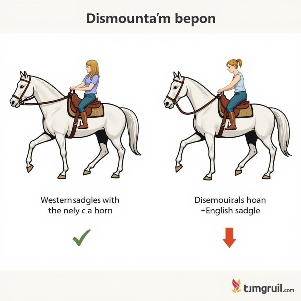 Dismounting from Western vs. English Saddles