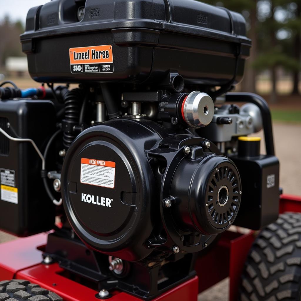 Close-up of the Wheel Horse 520 engine