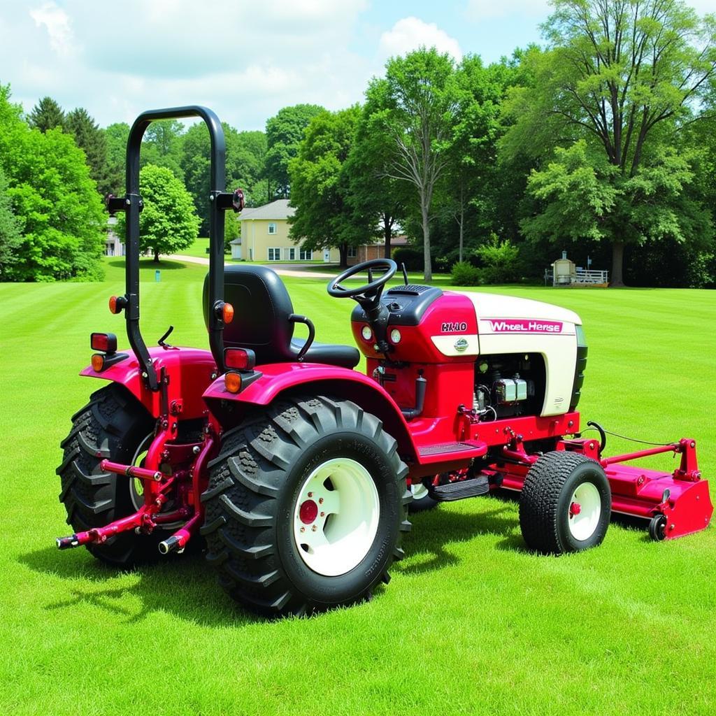 Classic Wheel Horse C 160 tractor in use