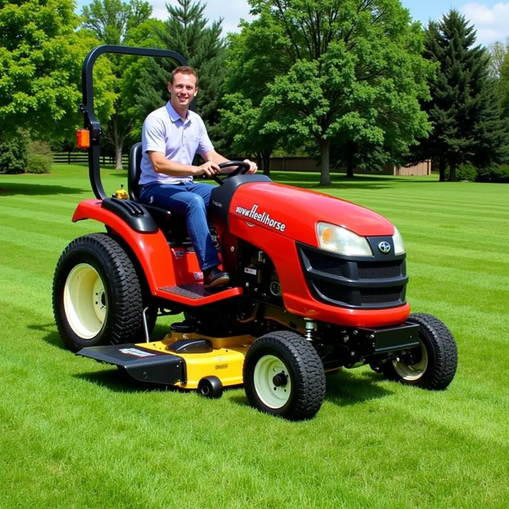 Wheel Horse C165 Mowing