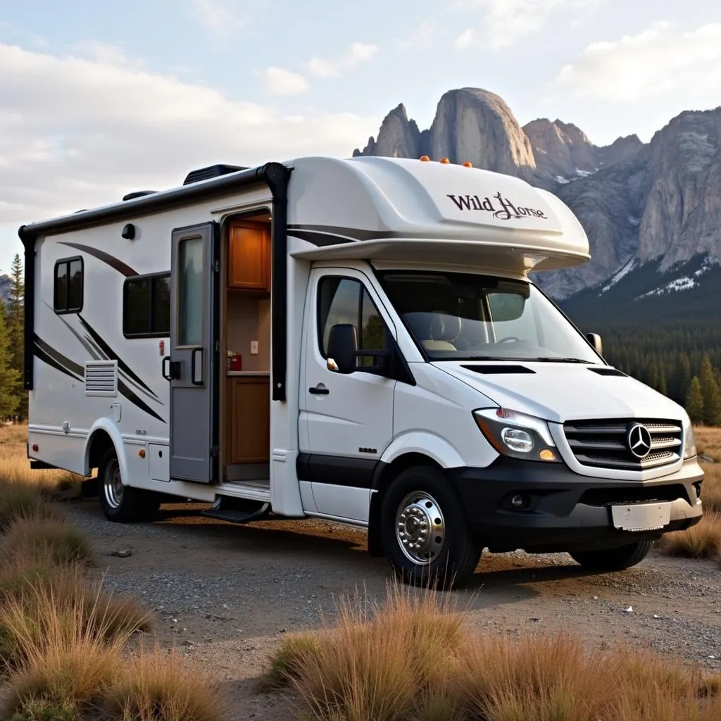 Wild Horse RV exterior showcasing its sleek design and spacious living area