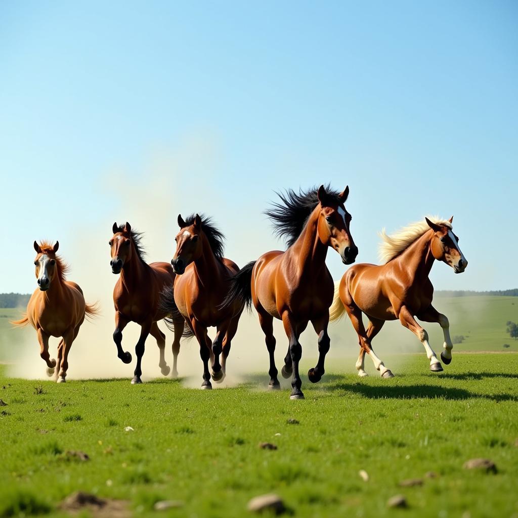 Wild Horses Running Free