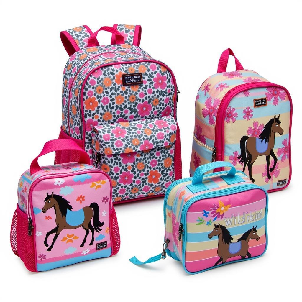 Different styles of wildkin horse backpacks