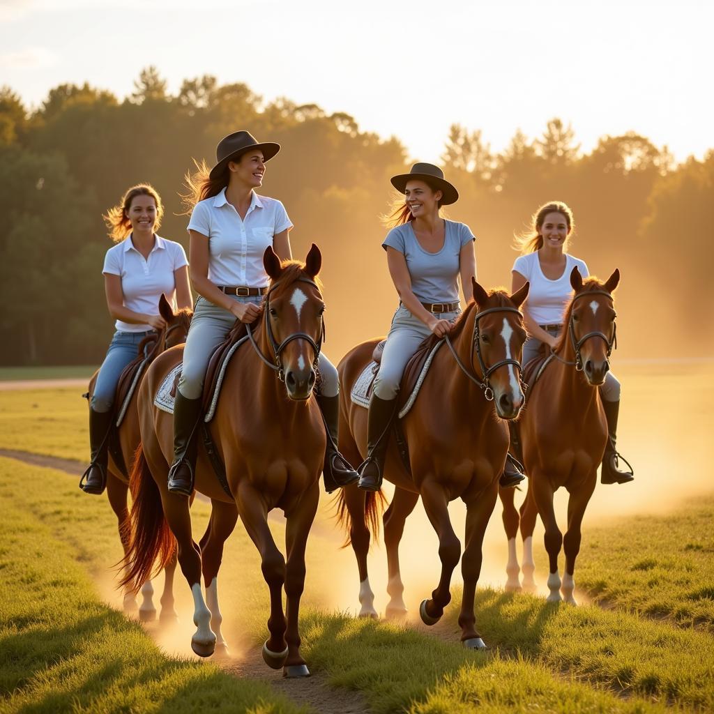 Women Riding Together, Celebrating Camaraderie