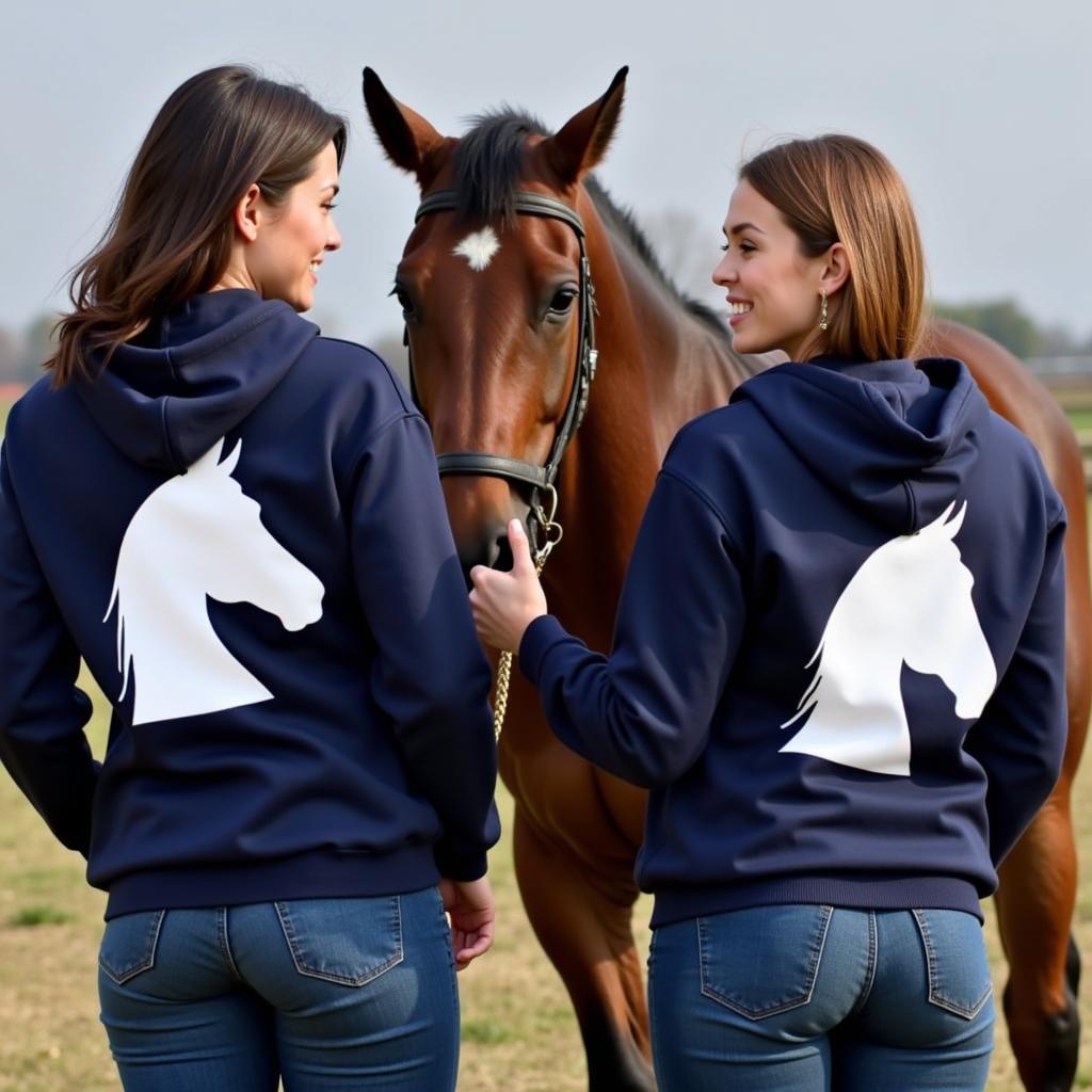 Matching Horse and Rider Hoodies