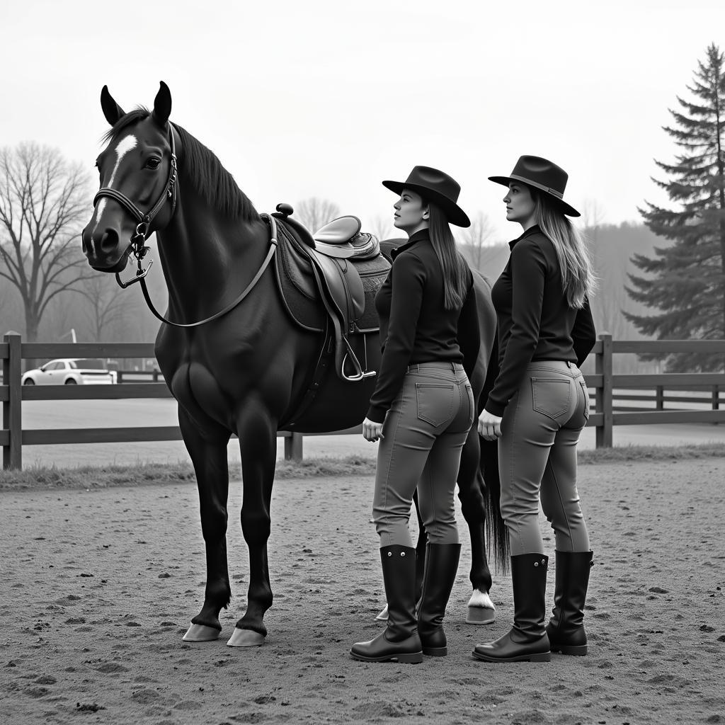 Women Training Horses