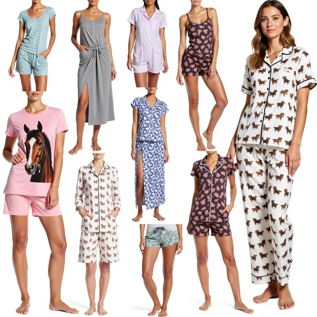 Various Styles of Women's Horse Pajamas