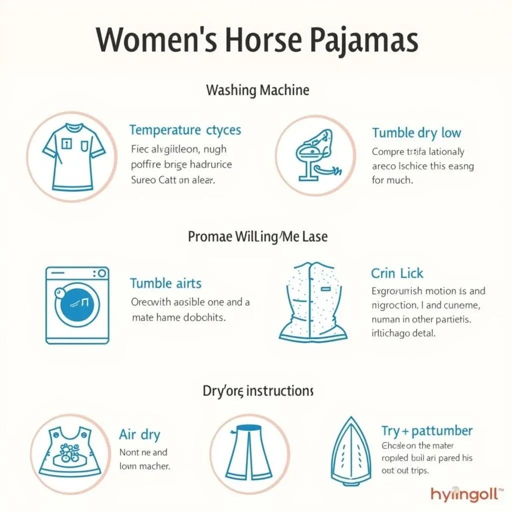 Washing Instructions for Women's Horse Pajamas