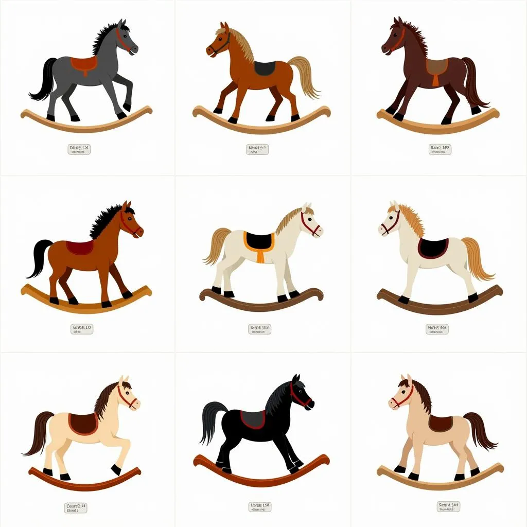 Wood rocking horse design and style