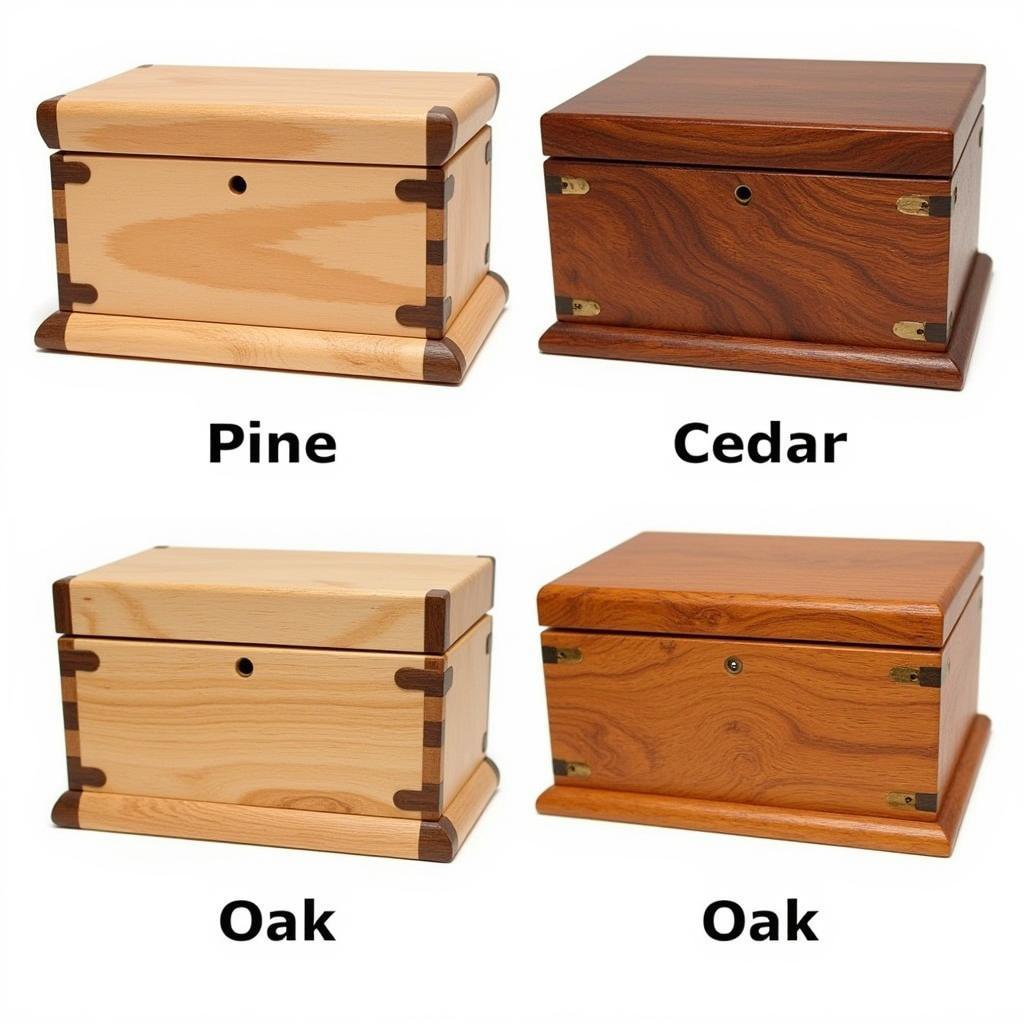 Different wood types for horse tack boxes