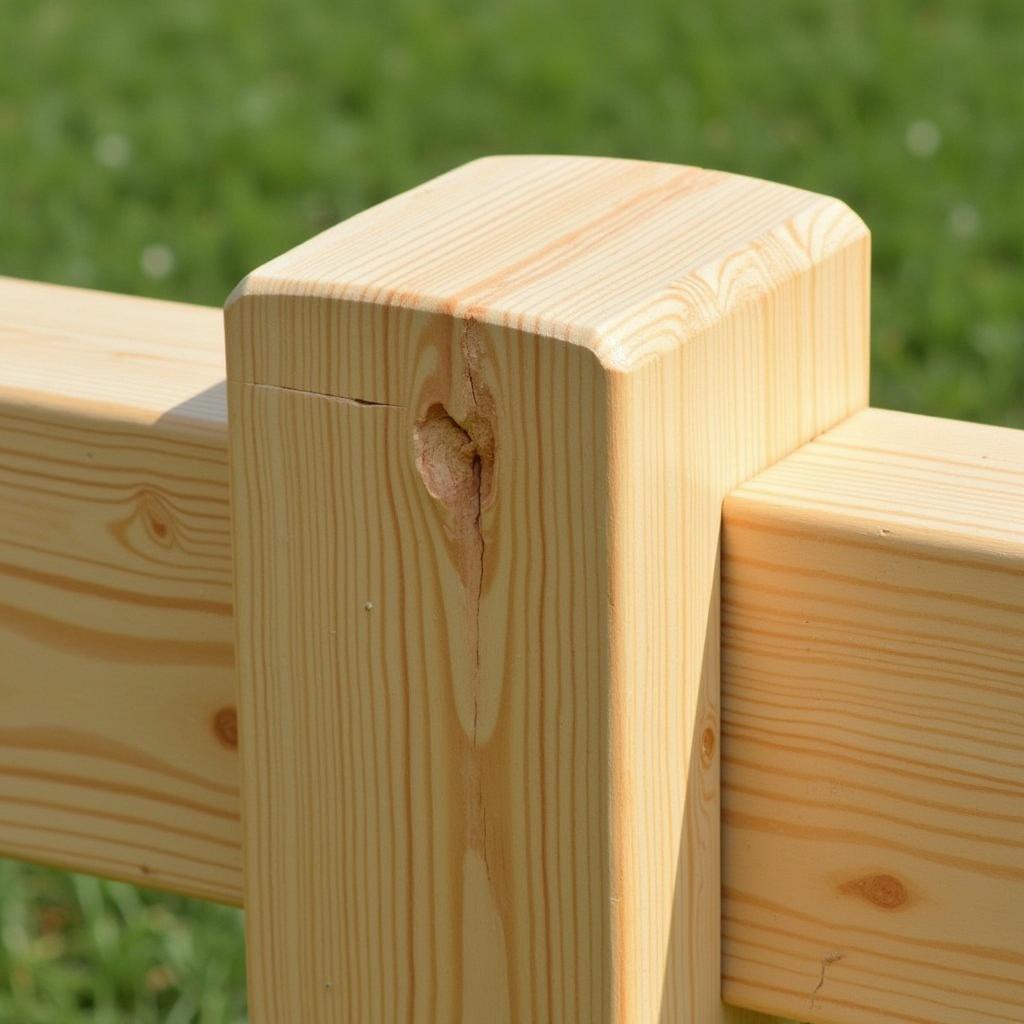 Treated Wooden Fence Posts for Horses