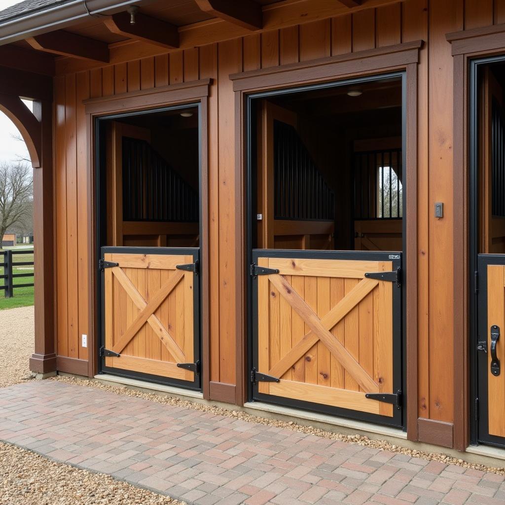 Wooden horse tack boxes offer classic aesthetics and customizability.