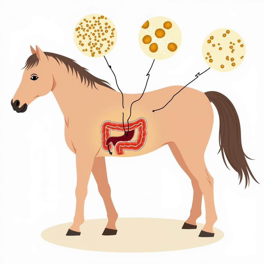 Horse Digestive System with Yea Sacc