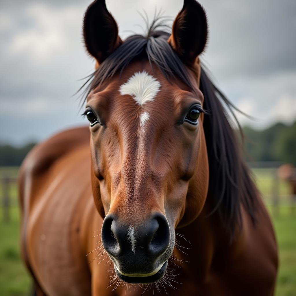 Horse Showing Signs of Stress