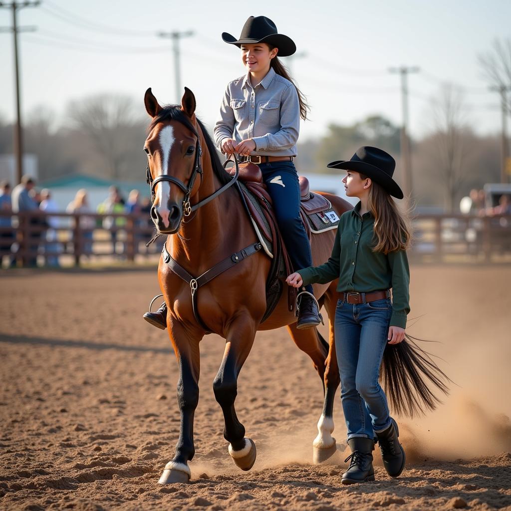 Youth Handler and Horse in Showmanship Class