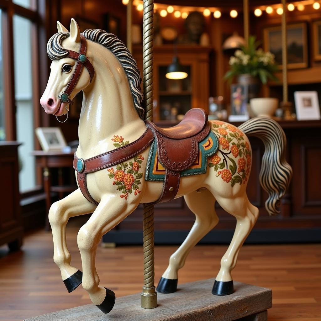 1984 Wood Carved Carousel Horse at Auction