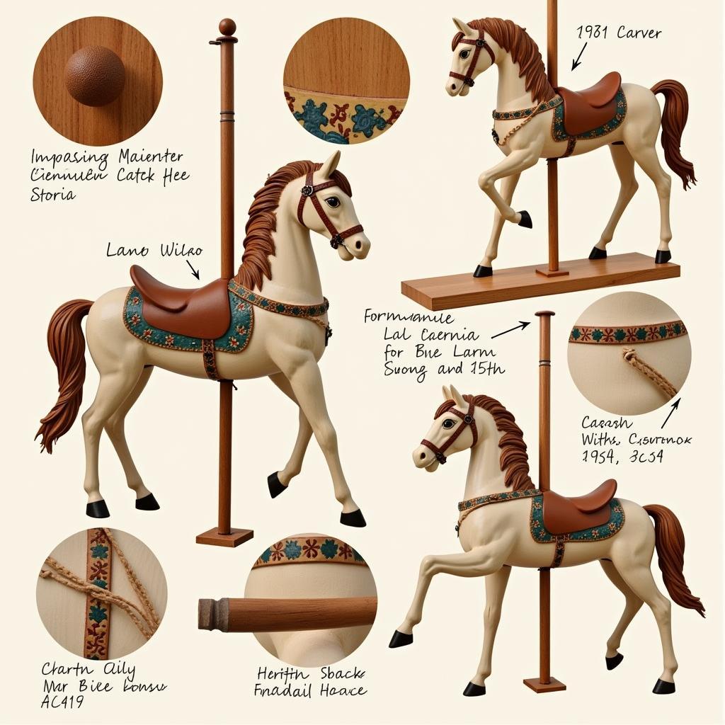 1984 Wood Carved Carousel Horse Identification Marks