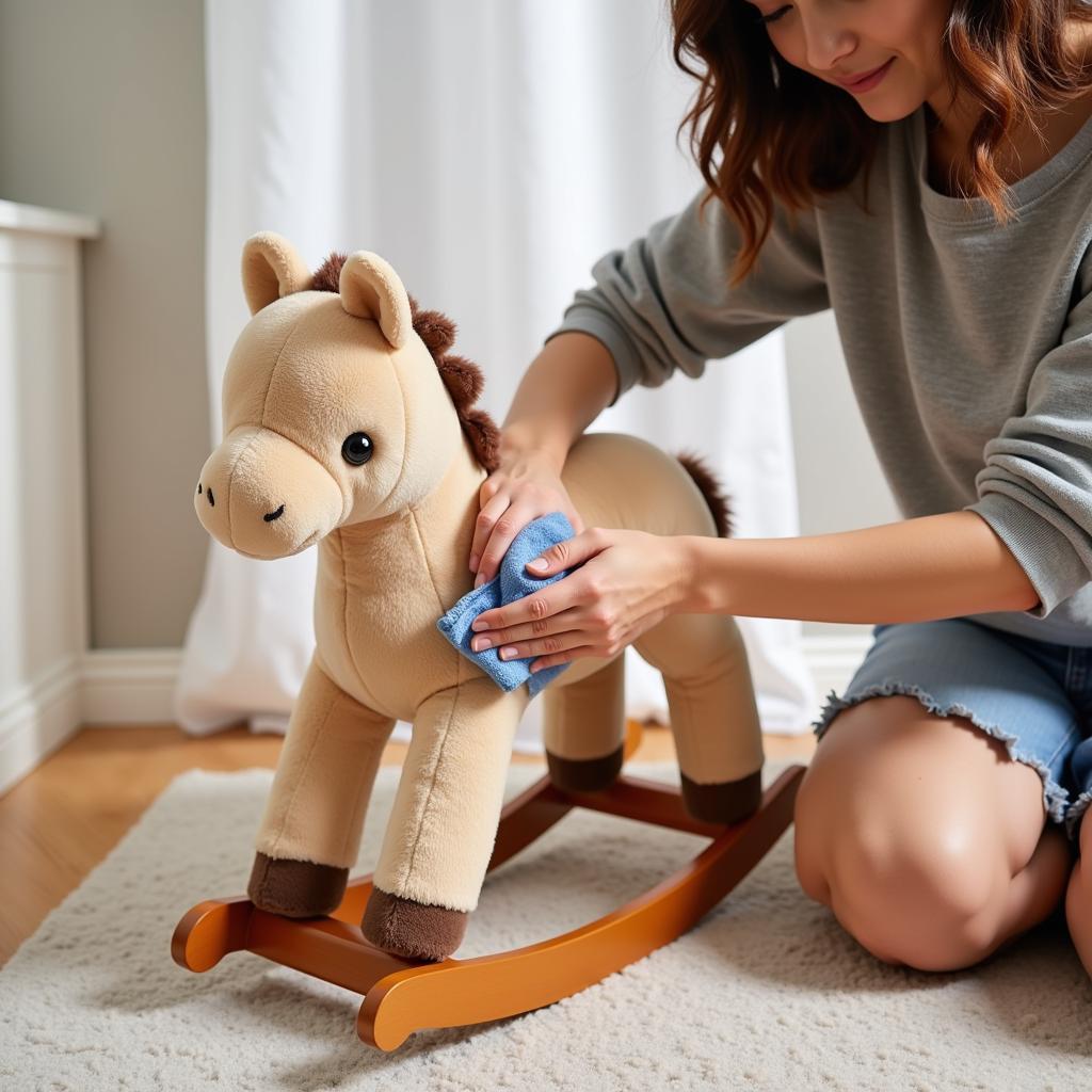 Cleaning an ABDL rocking horse