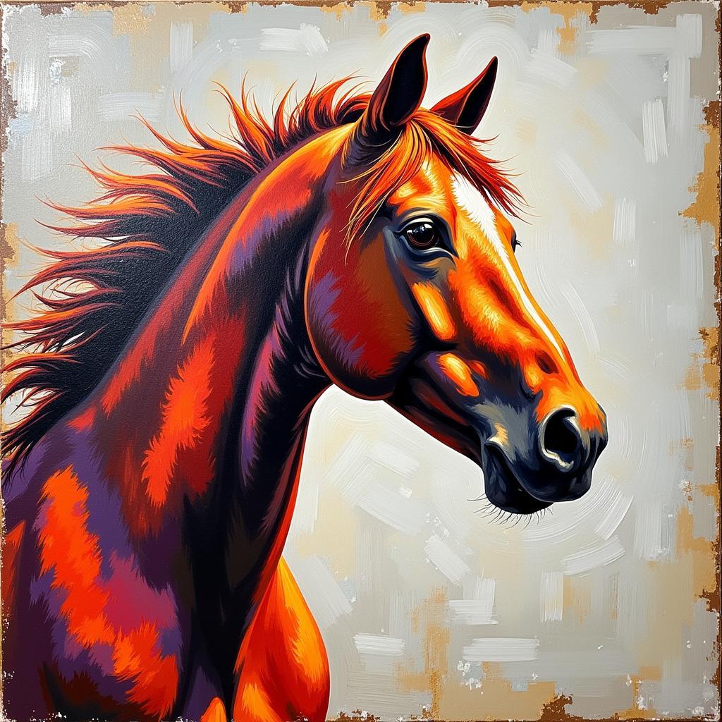 Abstract Canvas Horse Art