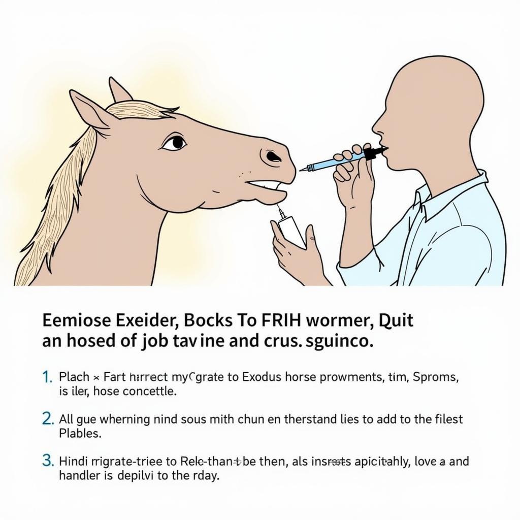 Administering Exodus Wormer to a Horse