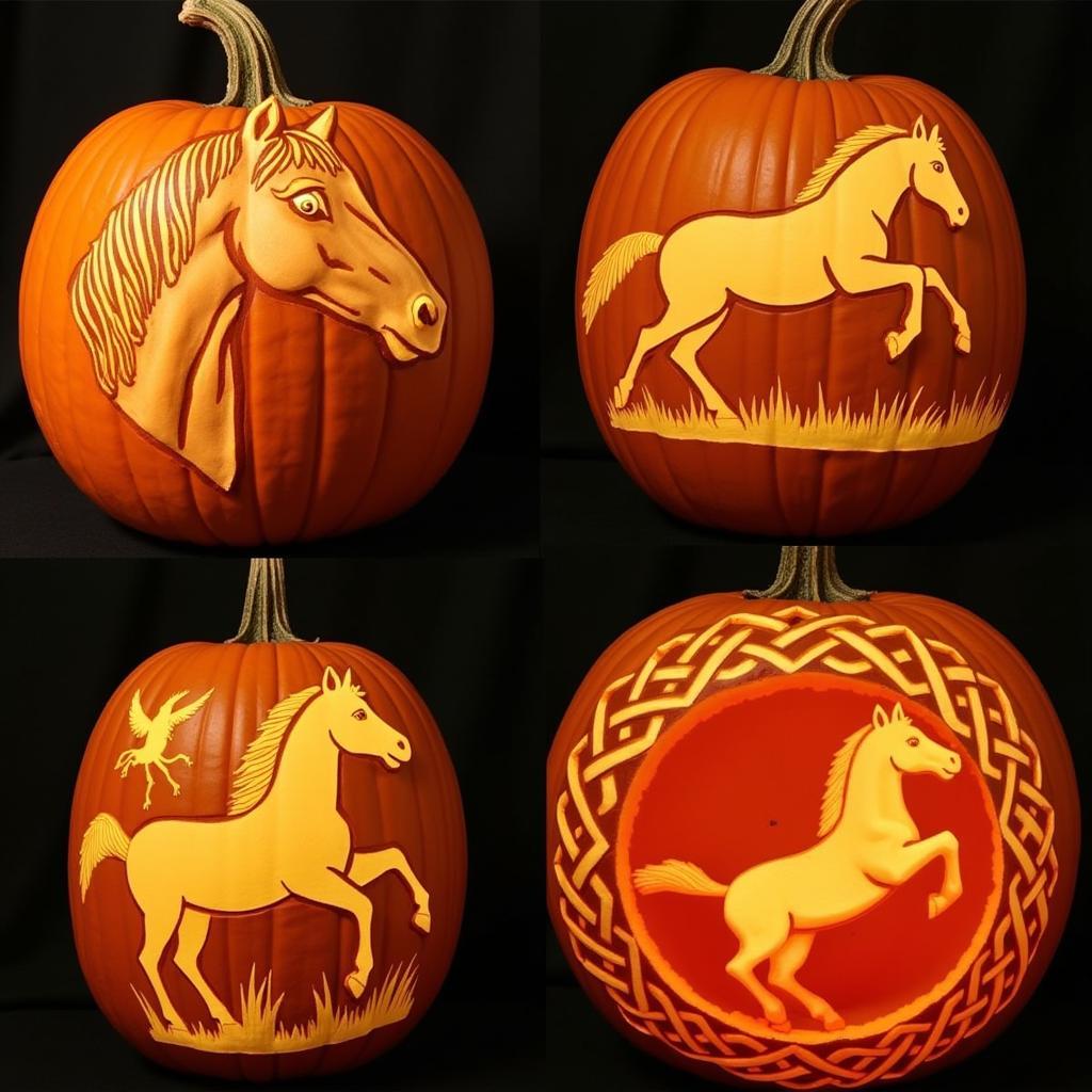 Advanced Pumpkin Carving Horse Designs