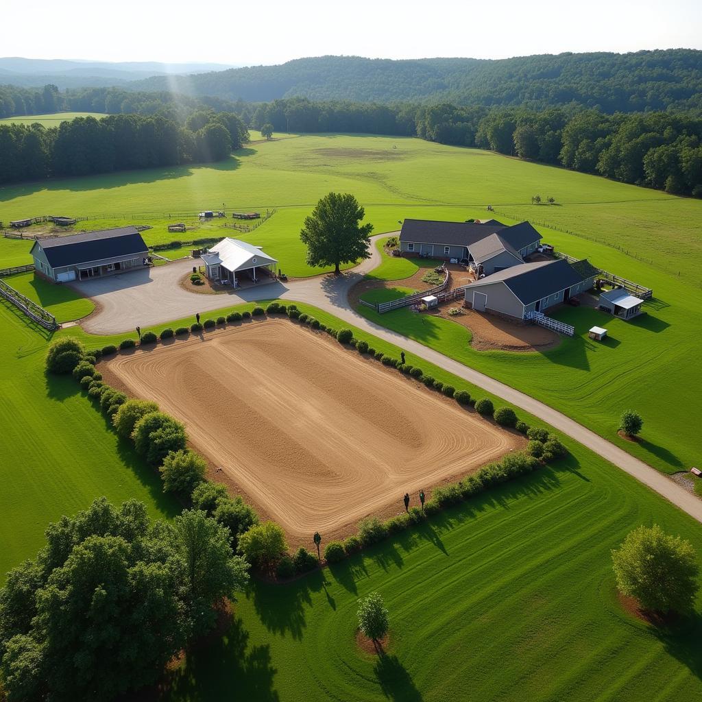 Aiken Horse Farm Aerial View