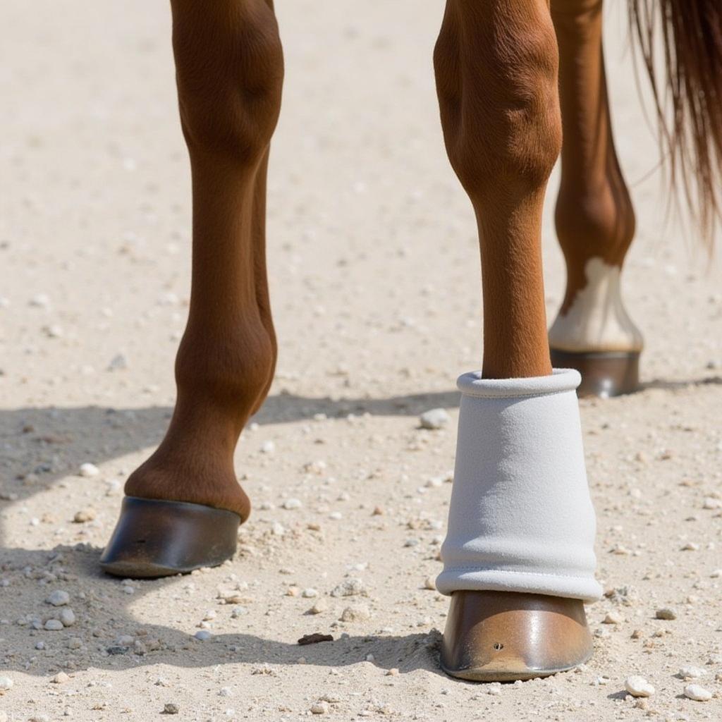 Horse Leg with Ankle Roller Support