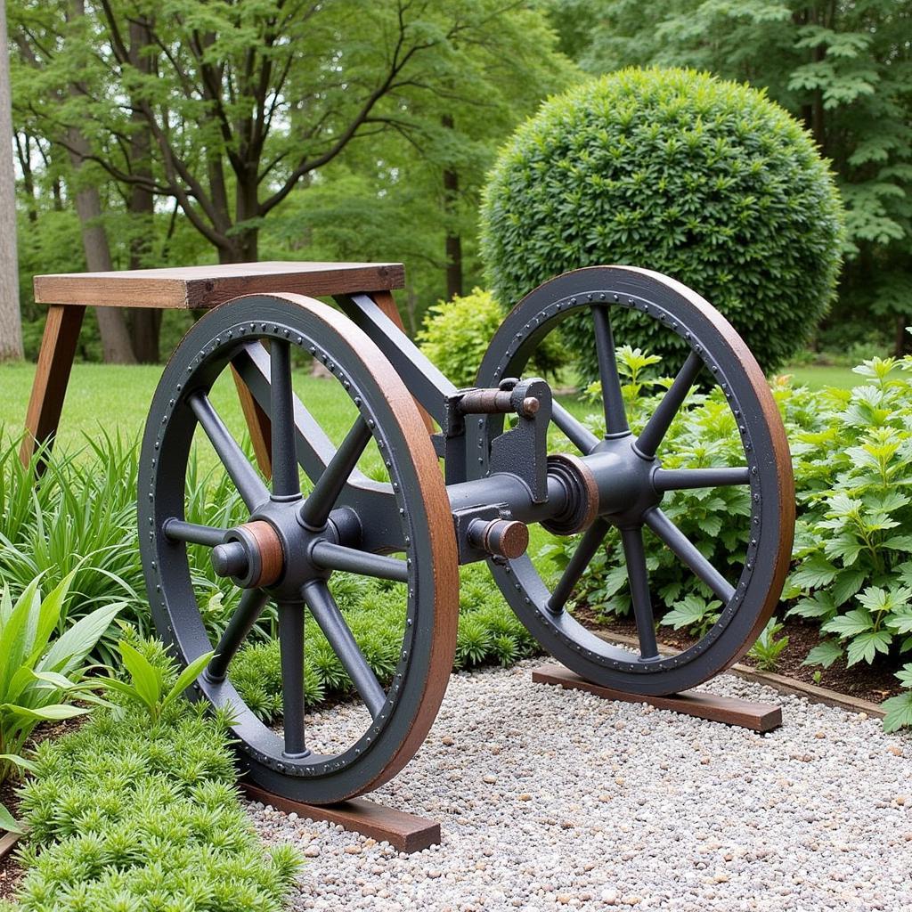 Antique Horse Hitch in a Modern Garden