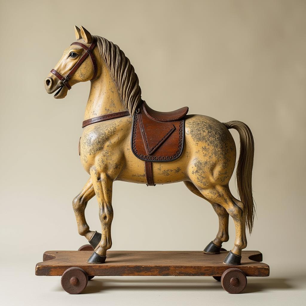 Antique Wooden Toy Horse: A Glimpse into History