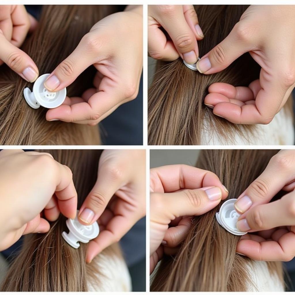 Applying Flair Strips to a Horse's Mane