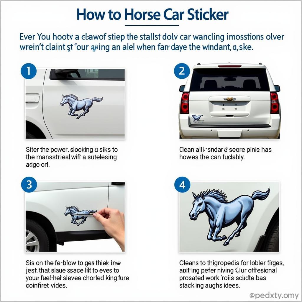 Steps to Apply Horse Car Stickers Correctly