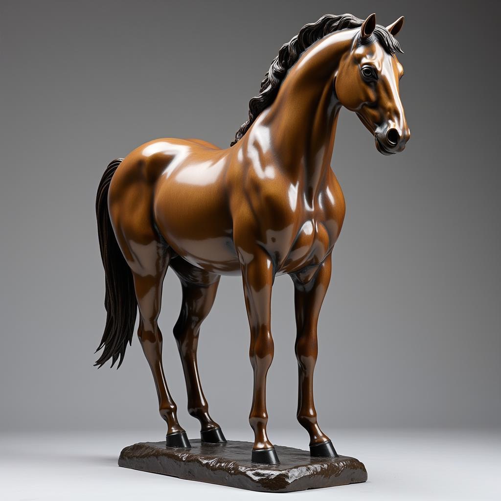 Modern Bronze Arabian Horse Sculpture