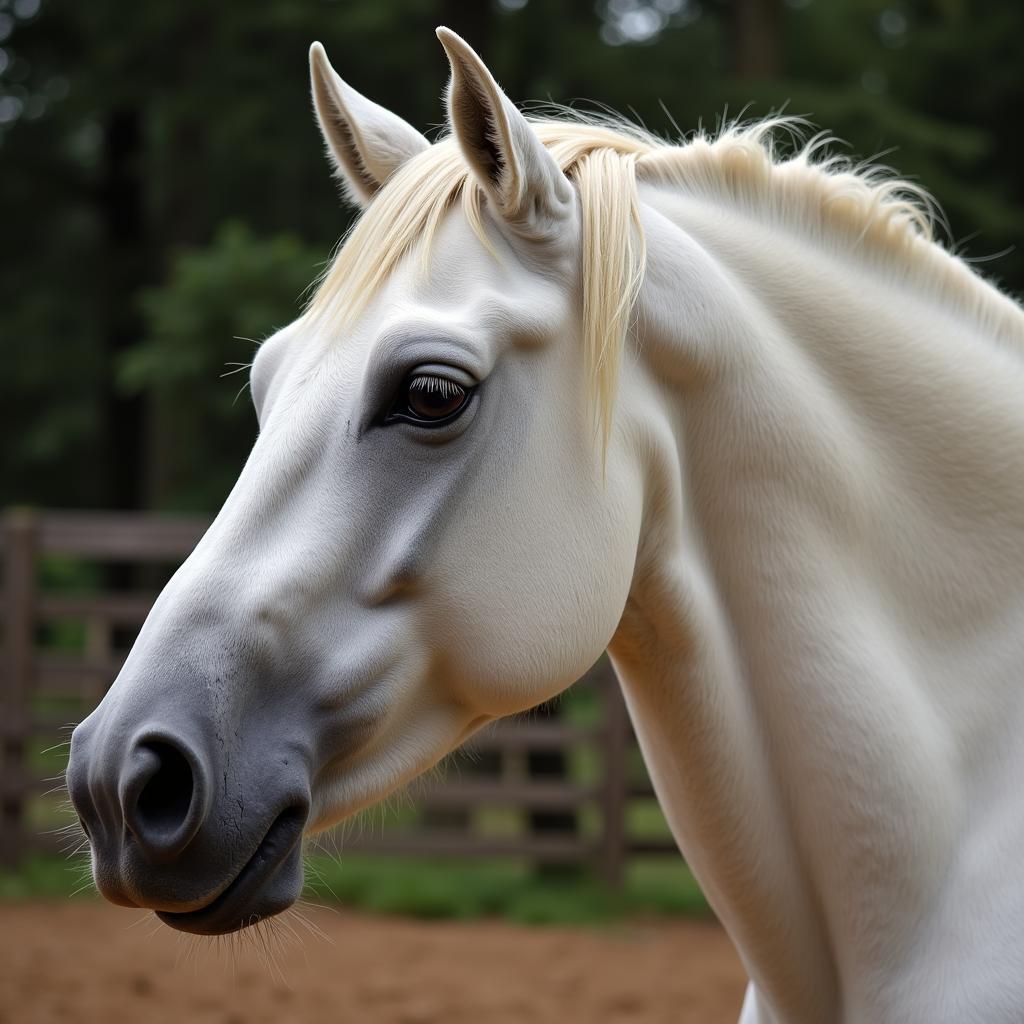 Close-up Portrait of an Arabian Horse