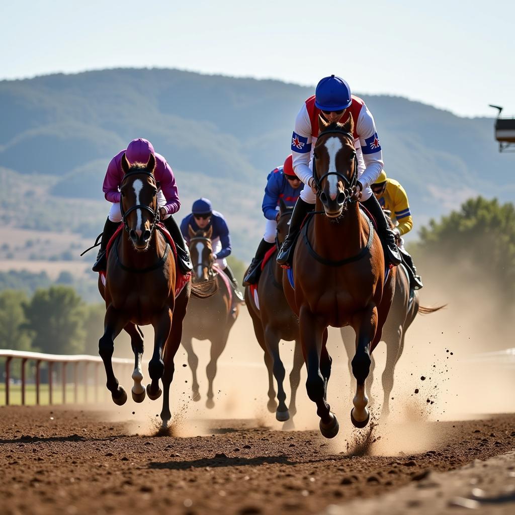 Thoroughbred Horses Racing at Arapahoe Park