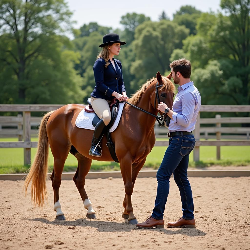 Rider Evaluating Horse