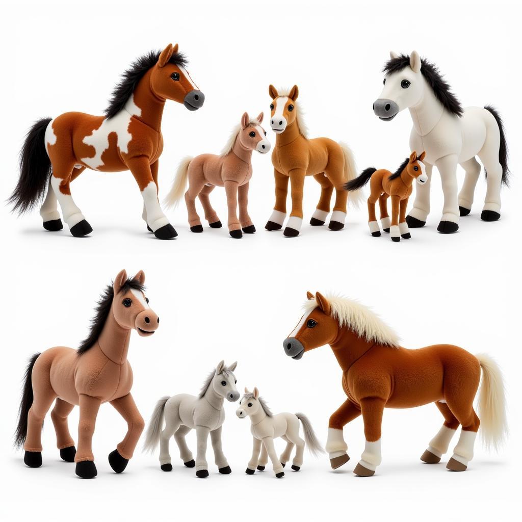 Aurora Stuffed Animal Horse Collection: Various Breeds and Sizes